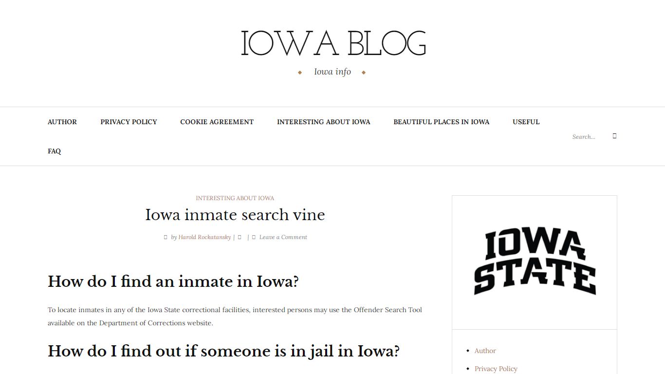 Iowa inmate search vine - willialawoffices.com